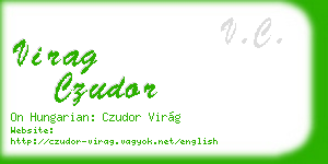 virag czudor business card